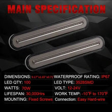 Load image into Gallery viewer, Halo Neon Pair 100LED Stop Flowing Turn Signal Brake Rear Tail Light Trailer Truck Unbranded