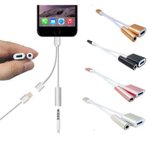 Load image into Gallery viewer, iPhone to 3.5mm Splitter Headphone Audio Adapter Charge Cable for iPhone7 7 Plus