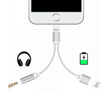 Load image into Gallery viewer, iPhone to 3.5mm Splitter Headphone Audio Adapter Charge Cable for iPhone7 7 Plus