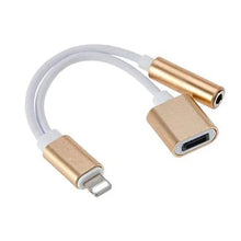 Load image into Gallery viewer, iPhone to 3.5mm Splitter Headphone Audio Adapter Charge Cable for iPhone7 7 Plus