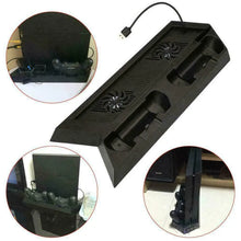 Load image into Gallery viewer, Playstation PS4 & Slim 3in1 Vertical Stand Dock Controller Cooling Fan Charger Unbranded