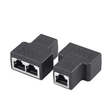 Load image into Gallery viewer, RJ45 Ethernet LAN Network Y Splitter Double Adapter Cable Connector CAT5/6/7 Unbranded