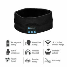 Load image into Gallery viewer, Sleep Headset Bluetooth Wireless Stereo Earphone Headphone Sports Headband with Microphone Unbranded