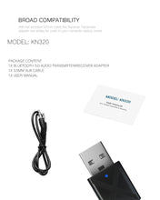 Load image into Gallery viewer, USB Bluetooth 5.0 Transmitter Receiver Stereo Audio Adapter AUX 3.5mm One Click Shop Australia