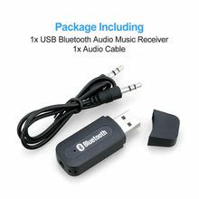 Load image into Gallery viewer, USB Bluetooth Audio Receiver Adaptor Wireless Music 3.5mm Dongle AUX A2DP Car Unbranded