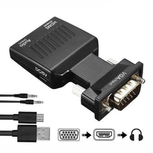 Load image into Gallery viewer, 1080P VGA to HDMI Adapter Male to Female with Audio HD One Click Shop