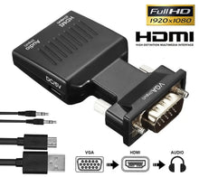Load image into Gallery viewer, 1080P VGA to HDMI Adapter Male to Female with Audio HD One Click Shop