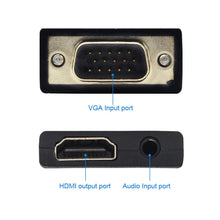 Load image into Gallery viewer, 1080P VGA to HDMI Adapter Male to Female with Audio HD One Click Shop