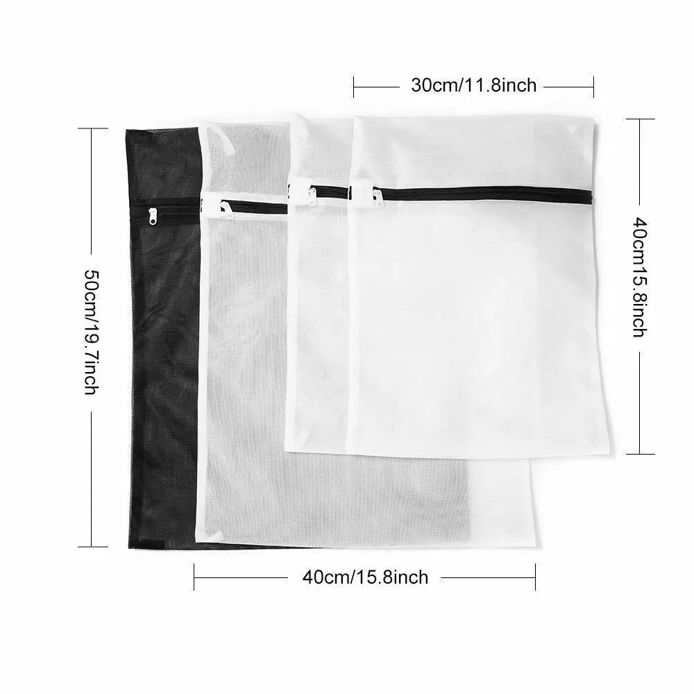 Mesh Laundry Washing Bags With NonRust Zippers Washing Travel Pack