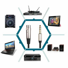 Load image into Gallery viewer, XLR Female To 6.35mm 1/4 Male Microphone Stereo Audio Cable TRS Jack Lead/Mic Unbranded