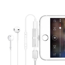 Load image into Gallery viewer, iPhone Lightning Audio + Charge 2-in 1 Dual Mini Adapter For iPhone 7/7 Plus/6/6 Plus/6S/5/5S/8/X One Click Shop Australia