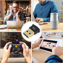 Load image into Gallery viewer, NEW 2024 Round USB Bluetooth Adapter 5.0 Bluetooth Dongle Receiver Transmitter for Windows 7/8/8.1/10/11 Unbranded