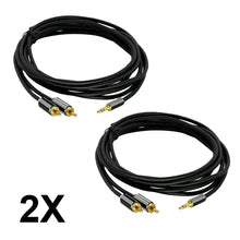 Load image into Gallery viewer, 2X 1M RCA Audio Video Cable 1M 3.5mm Male to 2 RCA Male Stereo Audio Cable