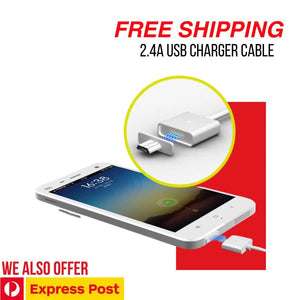 2X Micro USB Charger Cable 2.4A Magnetic Charger