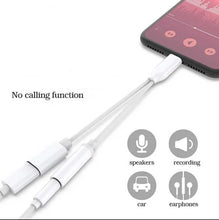 Load image into Gallery viewer, 2in1 iPhone Lightning Charging and 3.5mm Headphone Audio Adapter Splitter Cable