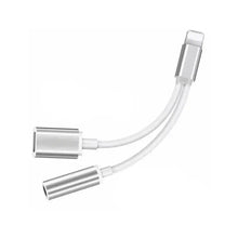 Load image into Gallery viewer, 2in1 iPhone Lightning Charging and 3.5mm Headphone Audio Adapter Splitter Cable