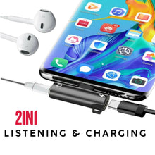 Load image into Gallery viewer, 2PCS USB-C Audio &amp; Charging Splitter – Type C to 3.5mm Headphone Jack Adapter (2-in-1)