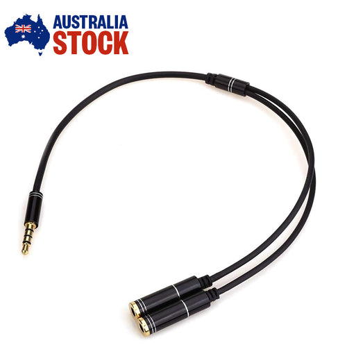 3.5mm Stereo Audio Splitter Y Splitter Auxiliary Cable Amplifier Adapter