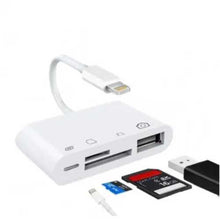 Load image into Gallery viewer, 4in1 USB SD Card Camera Reader Connector Adapter Compatible With IOS