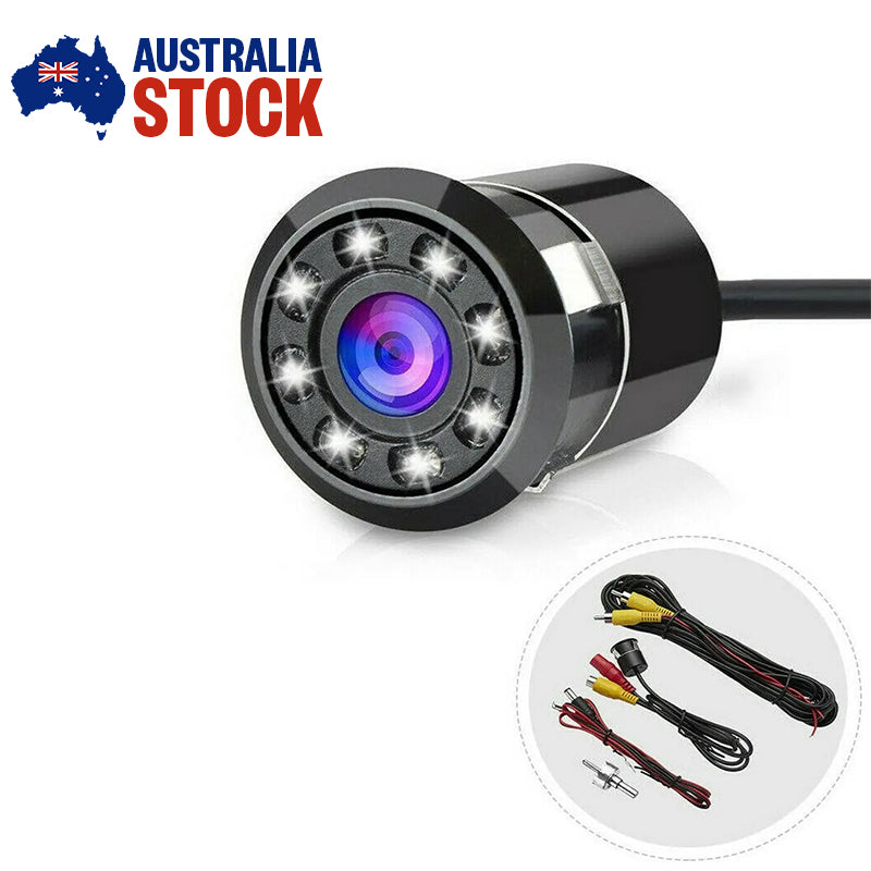 Backup Car Reverse Camera 8 LED Rear View Waterproof HD Night Vision ...