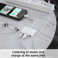 Load image into Gallery viewer, 3in1 Apple 8-Pin to 3.5mm Dual Earphone Headphone Jack Audio Adapter Splitter