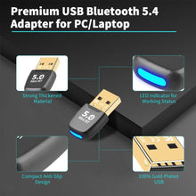 Load image into Gallery viewer, 2025 Latest Free Driver Bluetooth 5.4 USB Round Dongle Receiver Transmitter for Windows 10/11