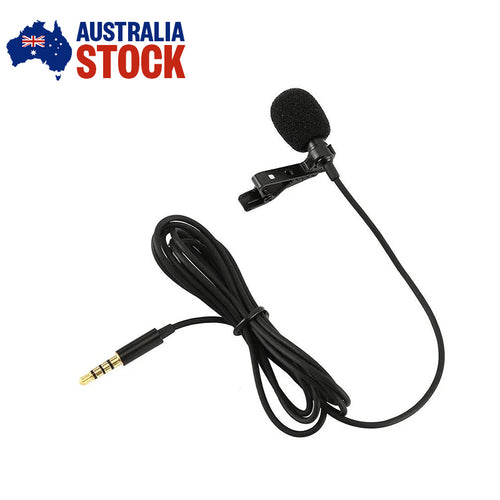 Clip-on Lapel Mini Lavalier Mic Microphone 3.5mm For Mobile Phone PC Recording