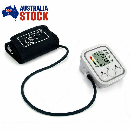 Digital Blood Pressure Monitor Upper Arm Automatic Heart Rate Monitor with LCD Display