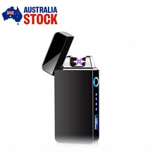 Load image into Gallery viewer, Dual Arc Plasma Lighter Electric Flameless Windproof USB Rechargeable Lighters With LED Power Display