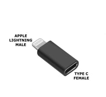 Load image into Gallery viewer, USB C to Apple Lightning 8 Pin Metallic Adapter for iPhone/iPad Unbranded