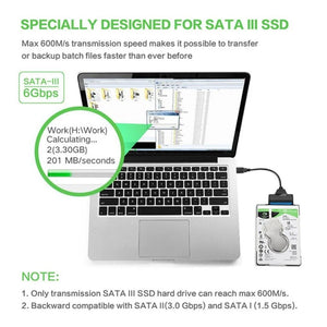 HDD External Converter Cable USB 3.0 to SATA for 2.5" Hard Disk Drive SSD SATA III Unbranded