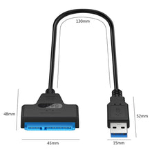 Load image into Gallery viewer, HDD External Converter Cable USB 3.0 to SATA for 2.5&quot; Hard Disk Drive SSD SATA III Unbranded