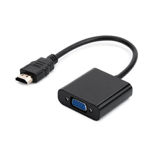 Load image into Gallery viewer, HDMI Male to VGA Female Video Converter 1080P Cable Adapter With 3.5mm Audio Out Unbranded