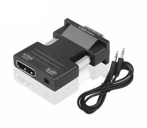 HDMI to VGA Converter Female to Male 1080P Adapter Stereo Audio Output USB Power Unbranded