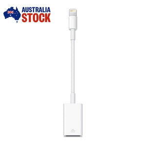 Apple 8-Pin iPad iPhone to USB OTG Adapter Converter Compatible Cable