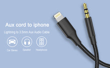 Load image into Gallery viewer, 2025 Apple 8-Pin to 3.5mm Male Audio Jack Cable- Apple MFi Certified Car Stereo Compatible with iPhone 14 3.3ft