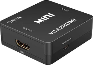 Mini VGA to HDMI 1080P Audio Video Converter Adapter Full HD VGA to HDMI Audio Video Converter with 3.5mm Audio Mini USB Cable Unbranded