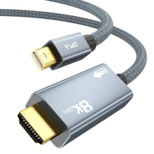 Load image into Gallery viewer, 8K Mini DisplayPort to HDMI 2.1 Male Cable HDR for iMac Surface Pro/Dock
