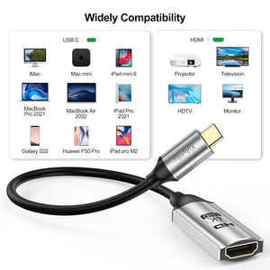 NEW 2024 4k Type C to HDMI Adapter USB C 3.1 Cable 30Hz For MacBook Chromebook Unbranded