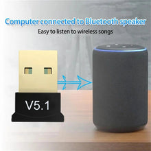 Load image into Gallery viewer, NEW 2024 Bluetooth V5.1 Wireless USB Mini Dongle Adapter for Universal Laptop PC Windows 11 Unbranded