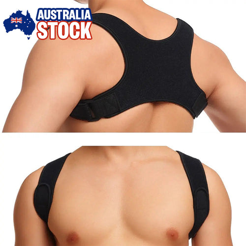 Unisex Adjustable Posture Corrector Shoulder Brace Back Support Strap Belt