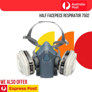 Professional Half Facepiece Respirator 7502 Safety Reusable Gas Mask with 3M6001 Organic Vapor Cartridge Unbranded