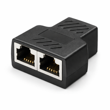 Load image into Gallery viewer, RJ45 Ethernet Splitter Adapter for Router Modem CAT5 CAT6 Dual LAN Port