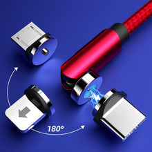Load image into Gallery viewer, NEW 2024 Magnetic Charging &amp; Data Transfer Cable Cord Compatible With IPhone 15 Samsung Galaxy S23/S22/S8 S9 S10 Note 9 Note 10 Unbranded