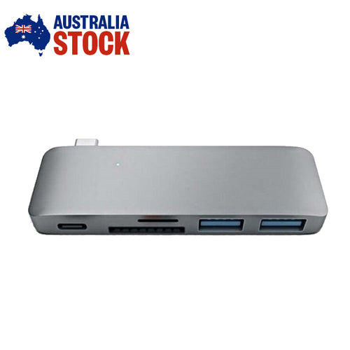 USB Type-C Pass Through USB 3.0 Hub 3-in-1 Combo Hub with Charging for MacBook