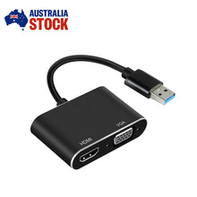 Load image into Gallery viewer, USB3.0 to HDMI VGA Full HD 1080p Video Adapter Cable Converter