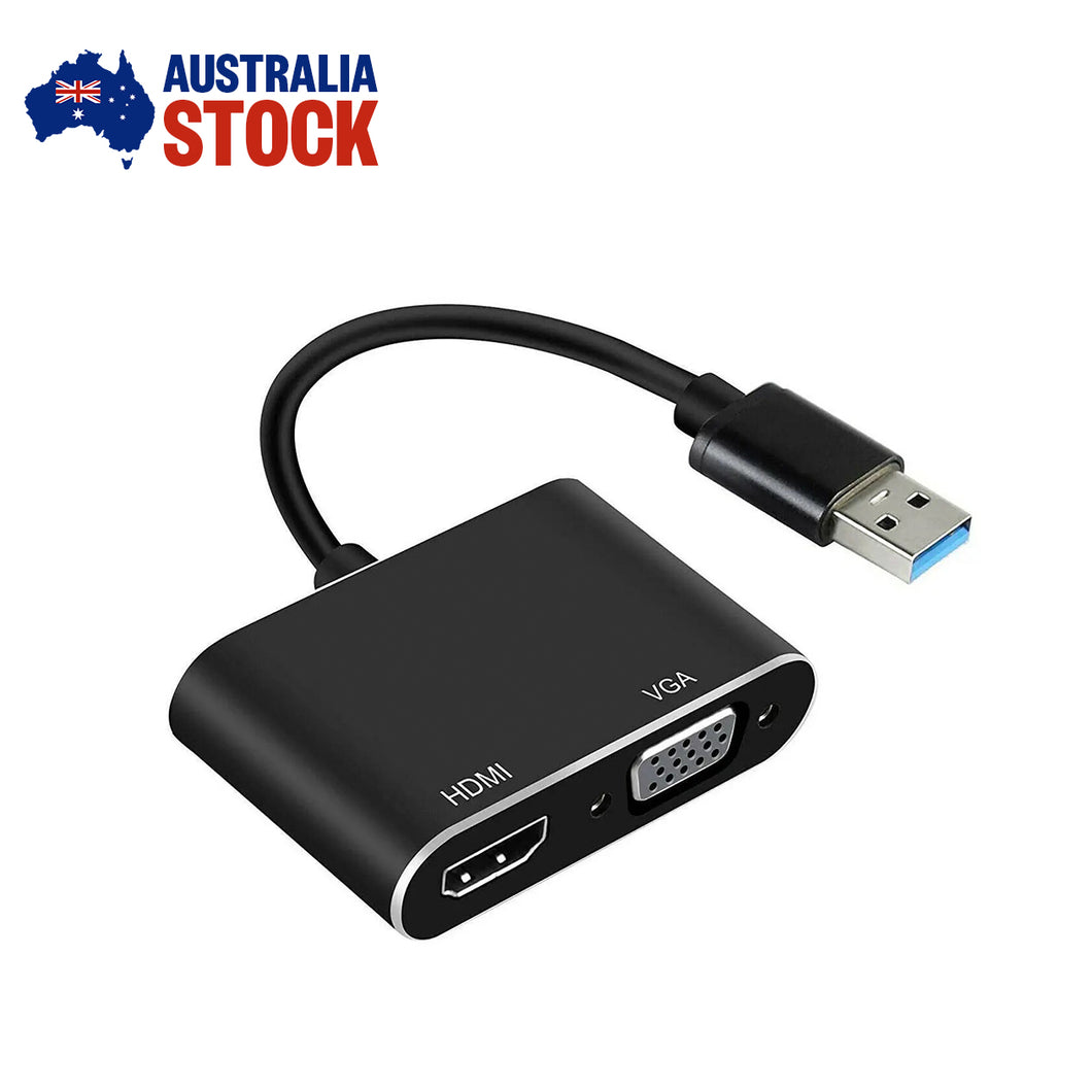 USB3.0 to HDMI VGA Full HD 1080p Video Adapter Cable Converter