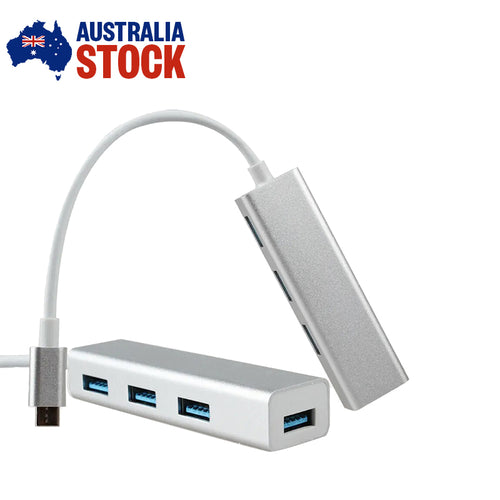 USB Type-C 3.0 to 4 Port USB 3.0 Hub Expansion Charging Port Adapter Splitter
