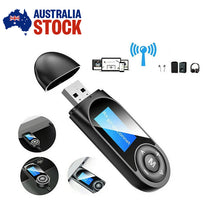 Load image into Gallery viewer, Bluetooth 5.0 Transmitter Receiver USB Audio Adapter AUX 3.5mm TV CAR PC Speaker