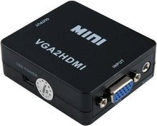 Load image into Gallery viewer, VGA to HDMI Adapter Video Female to Female Cable Converter with Audio HD 1080P Unbranded